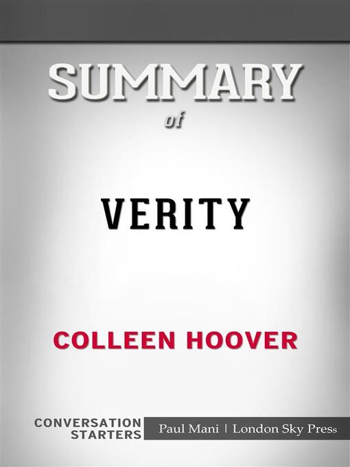 Title details for Verity--by Colleen Hoover​​​​​​​ | Conversation Starters by dailyBooks - Available